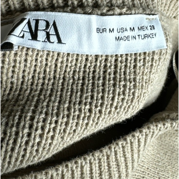 Zara Cozy Beige Knit Sweater - Picture 3 of 3
